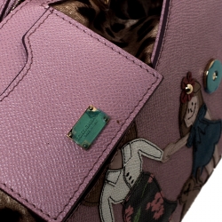 Pre Owned Dolce & Gabbana Pink Leather Medium Viva La Mamma Miss Sicily Bag