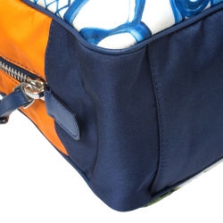 Pre Owned حقيبة دولتشي أند غابانا واش نايلون مطبوع متعدد الألوان