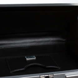 Pre Owned Dolce & Gabbana Blue/Silver Wood Walkman Box Clutch