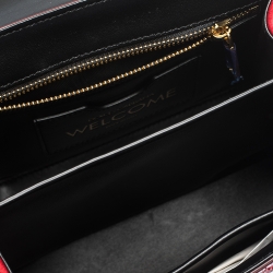 Pre Owned Dolce & Gabbana Red Python and Velvet Welcome Top Handle Bag