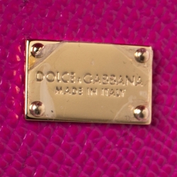 مملوكة مسبقًا حقيبة دولتشي أند غابانا ميس سيسيلي جلد بنفسجية صغيرة