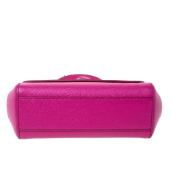 مملوكة مسبقًا حقيبة دولتشي أند غابانا ميس سيسيلي جلد بنفسجية صغيرة