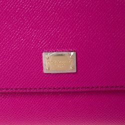 مملوكة مسبقًا حقيبة دولتشي أند غابانا ميس سيسيلي جلد بنفسجية صغيرة