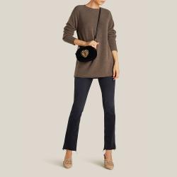 Pre Owned Dolce & Gabbana Black Devotion Embellished Velvet Camera Bag