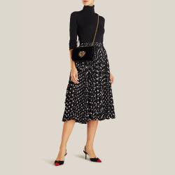 مملوكة مسبقًا Dolce & Gabbana Black Devotion Quilted Velvet Crossbody Bag