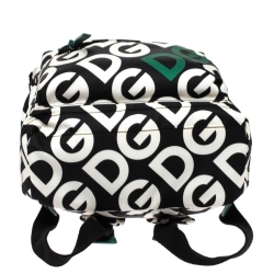 Dolce & Gabbana Black/White DG Mania Print Nylon Backpack