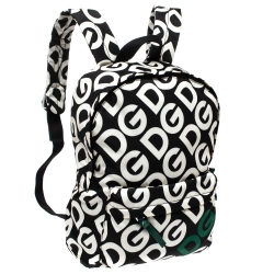 Dolce & Gabbana Black/White DG Mania Print Nylon Backpack