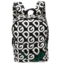 Dolce & Gabbana Black/White DG Mania Print Nylon Backpack