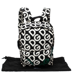 Dolce & Gabbana Black/White DG Mania Print Nylon Backpack