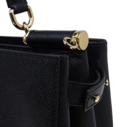 Pre Owned حقيبة توت دولتشي أند غابانا ميس سيسلي جلد أسود