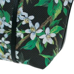 Pre Owned حقيبة دولتشي أند غابانا إسكيب شوبر كانفاس أسود مورد 