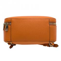 Dolce and Gabbana Orange Leather Rosaria Backpack