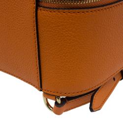Dolce and Gabbana Orange Leather Rosaria Backpack