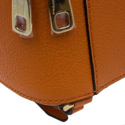 Dolce and Gabbana Orange Leather Rosaria Backpack