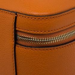 Dolce and Gabbana Orange Leather Rosaria Backpack