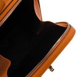 Dolce and Gabbana Orange Leather Rosaria Backpack
