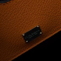 Dolce and Gabbana Orange Leather Rosaria Backpack