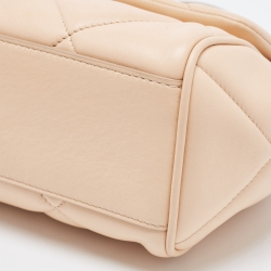 Dolce & Gabbana Beige Quilted Leather Small Miss Sicily Top Handle Bag