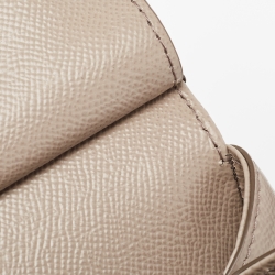 Pre Owned Dolce & Gabbana Beige Leather Medium Miss Sicily Top Handle Bag