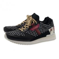 مملوكة مسبقًا Dolce and Gabbana Black Polka Dot Sneakers Size 38