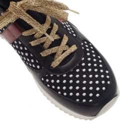مملوكة مسبقًا Dolce and Gabbana Black Polka Dot Sneakers Size 38