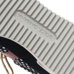 مملوكة مسبقًا Dolce and Gabbana Black Polka Dot Sneakers Size 38