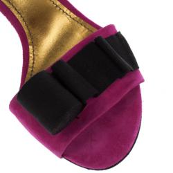 مملوكة مسبقًا Dolce and Gabbana Pink Suede Ankle Strap Sandals Size 39