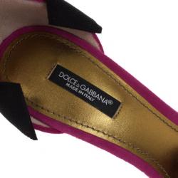 مملوكة مسبقًا Dolce and Gabbana Pink Suede Ankle Strap Sandals Size 39