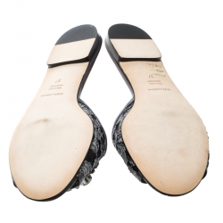 مملوكة مسبقًا سلايد دولتشي أند غابانا صوفيا منقوش دانتيل أسود مقاس 39.5