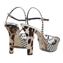 مملوكة مسبقًا صندل دولتشي أند غابانا بسيور و نعل سميك مقاس 38