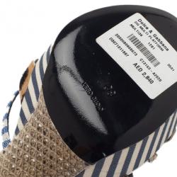 مملوكة مسبقًا صندل دولتشي أند غابانا بسيور و نعل سميك مقاس 38