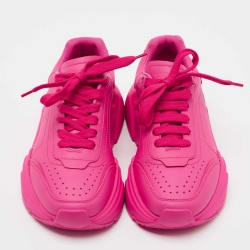 Pre Owned Dolce & Gabbana Pink Leather Daymaster Sneakers Size 36