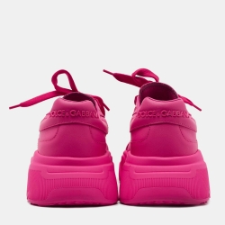 Pre Owned Dolce & Gabbana Pink Leather Daymaster Sneakers Size 36