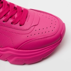 Pre Owned Dolce & Gabbana Pink Leather Daymaster Sneakers Size 36