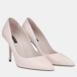 Pre Owned Dolce & Gabbana Pink Lizard Embossed Leather Pumps Size 41