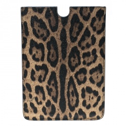 مملوكة مسبقًا حافظة ايباد دولتشي أند غابانا PVCطباعة فهد بنية