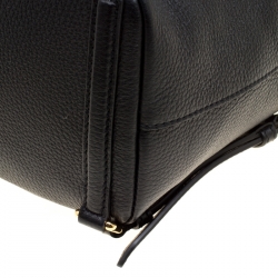 Dolce and Gabbana Black Leather Sicily Backpack
