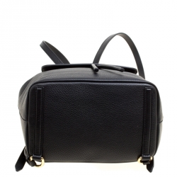 Dolce and Gabbana Black Leather Sicily Backpack