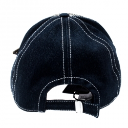 Pre Owned قبعة بيسبول دولتشي أند غابانا مزخرفة دنيم انديغو مقاس 59