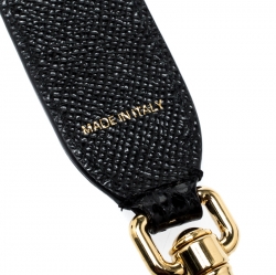 Pre Owned Dolce and Gabbana Black Python and Leather DG Millenials Embellished Bag Strap