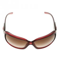 مملوكة مسبقًا نظارة شمسية دولتشي أند غابانا مربعة مزخرفة DG 6053-G بنية