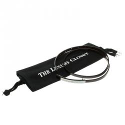 مملوكة مسبقًا Dolce and Gabbana Dark Brown Leather Skinny Buckle Belt 85cm 