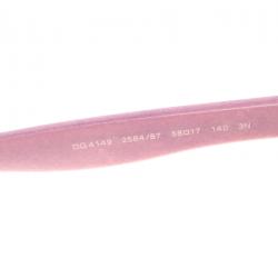 مملوكة مسبقًا Dolce and Gabbana Black Pink Matt Silk Powder DG4149 Round Sunglasses