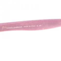 مملوكة مسبقًا Dolce and Gabbana Black Pink Matt Silk Powder DG4149 Round Sunglasses