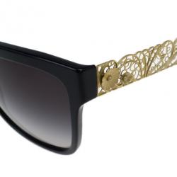 Pre Owned Dolce and Gabbana Black Filigree Sunglasses
