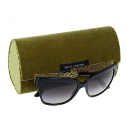 Pre Owned Dolce and Gabbana Black Filigree Sunglasses