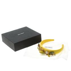 Dolce and Gabbana Yellow Lemon Crystal Embellished Headband