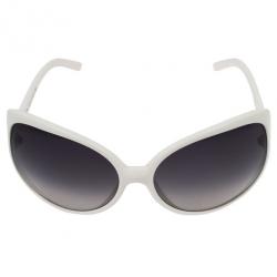 Pre Owned Dolce and Gabbana White Oversized Square Sunglasses