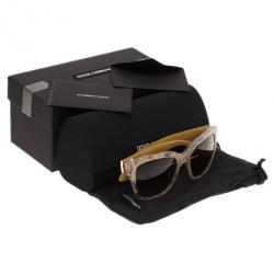 مملوكة مسبقًا Dolce and Gabbana Gold Lace Cat Eye Sunglasses