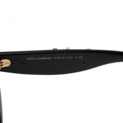 Pre Owned نظارة شمسية دولتشي أند غابانا أسود لوزي أزهار عين قطة 